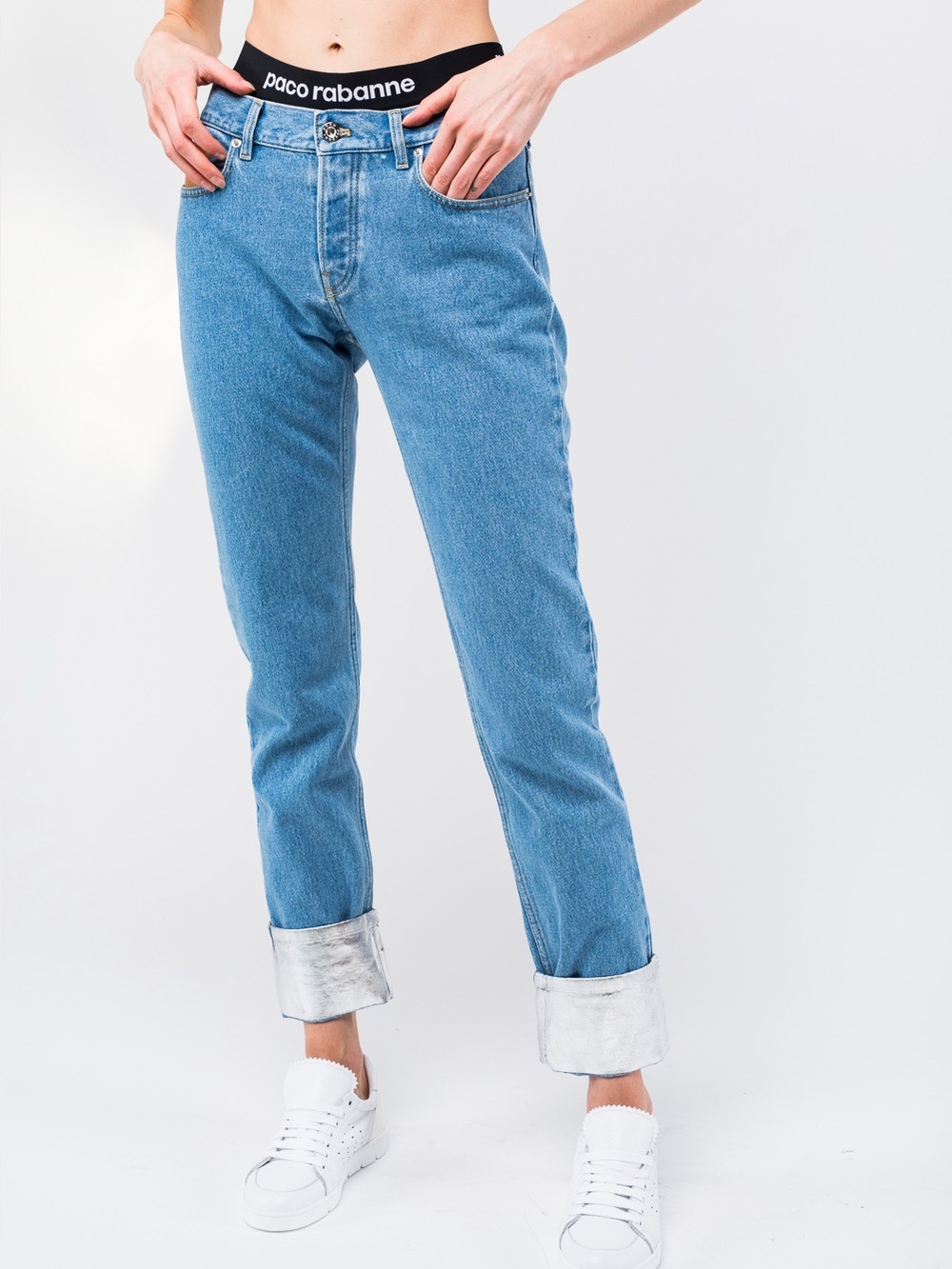 NWT Paco Rabanne Denim with Metallic Accents